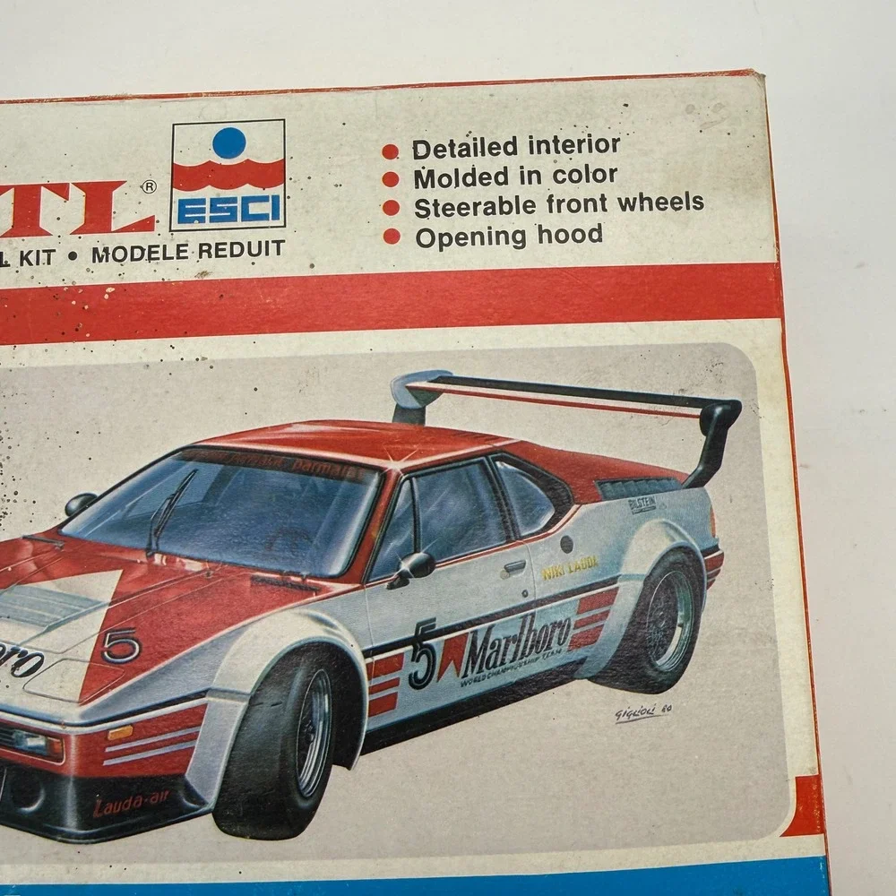 ERTL ESCI BMW M1 Marlboro Pro Car 1/24 Scale Model Kit 3011 Niki Lauda Italy